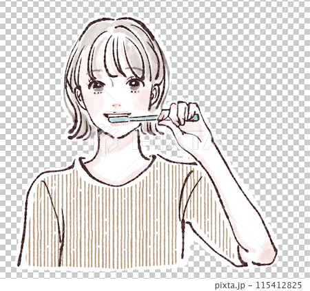 Illustration material of women and girls 115412825