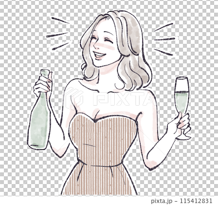 女性・女の子のイラスト素材 115412831