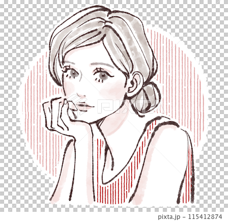 婦女和女孩插畫素材 115412874