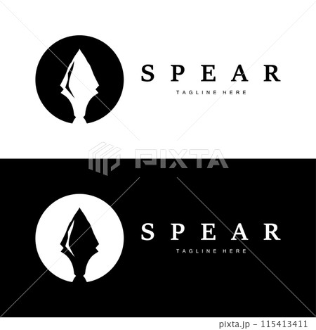 Spear Logo Old Vintage Rustic Simple Design Business Brand Spear Arrow Spear Logo Old Vintage Rustic Simple Design Business Brand Spear Arrow 115413411