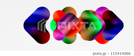 Metal colorful plates background. Vector Illustration For Wallpaper, Banner, Background, Card, Book Illustration, landing page 115414066