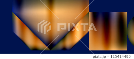 Neon colorful geometric shapes. Vector Illustration For Wallpaper, Banner, Background, Card, Book Illustration, landing page 115414490