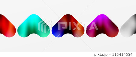 Metal colorful plates background. Vector Illustration For Wallpaper, Banner, Background, Card, Book Illustration, landing page 115414554