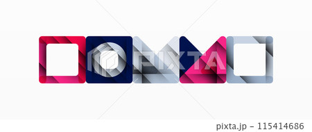 Business triangle and squares vector abstract background 115414686