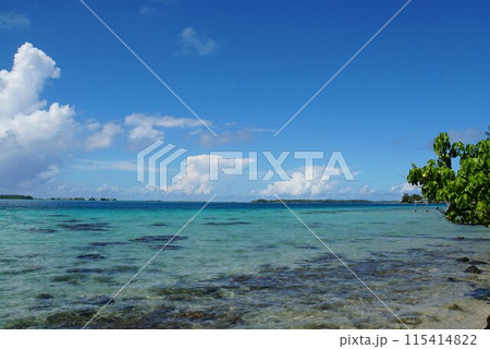 ボラボラ島の青い海 ボラボラ島の青い海 115414822