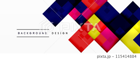 Dynamic colorful squares background. Vector Illustration For Wallpaper, Banner, Background, Card, Book Illustration, landing page 115414884