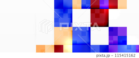 Dynamic colorful squares background. Vector Illustration For Wallpaper, Banner, Background, Card, Book Illustration, landing page 115415162