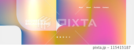 Square internet web page design template. Vector Illustration For Wallpaper, Banner, Background, Card, Book Illustration, landing page 115415187