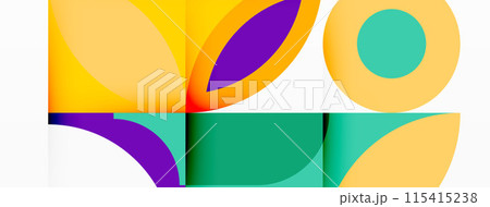 Circles and petals. Geometric beautiful abstract minimal template for Wallpaper, Banner, Background, Card, Book Illustration, landing page Circles and petals. Geometric beautiful abstract minimal template for Wallpaper, Banner, Background, Card, Book Illustration, landing page 115415238