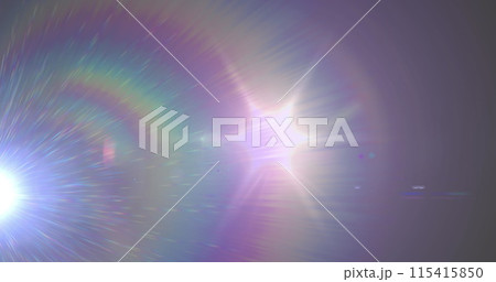 Image of spotlight with lens flare over dark background 115415850