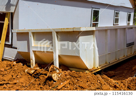 Garbage dumpsters, metal container is used with construction waste for recycling Garbage dumpsters, metal container is used with construction waste for recycling 115416130
