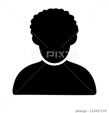 アフロの男性 シルエット アフロの男性 シルエット 115417174