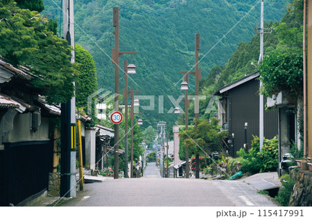 鳥取県・智頭宿の町並み 鳥取県・智頭宿の町並み 115417991
