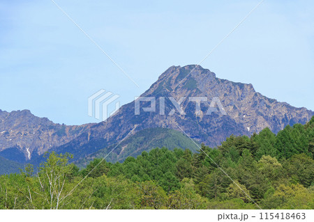 八ヶ岳自然文化園から望む5月の八ヶ岳 八ヶ岳自然文化園から望む5月の八ヶ岳 115418463