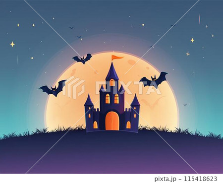 ハロウィンの背景グラフィック 115418623