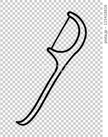 ホルダータイプの糸ようじのイラスト素材 115418816