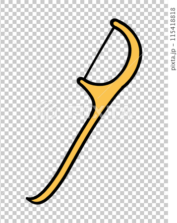 ホルダータイプの糸ようじのイラスト素材 115418818