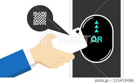 QRコードによる駅や空港の改札の通過 115419496