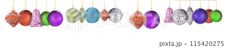 Christmas balls isolated on a white background Christmas balls isolated on a white background 115420275