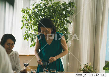 a forty-something woman a forty-something woman 115421617