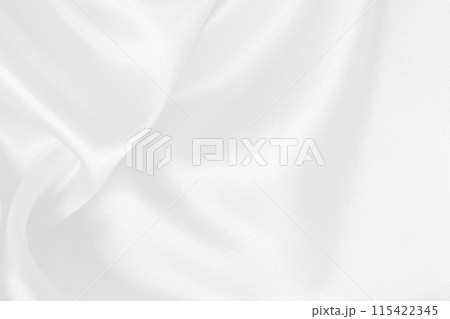 White fabric texture for background and design, beautiful pattern of silk or linen. 115422345
