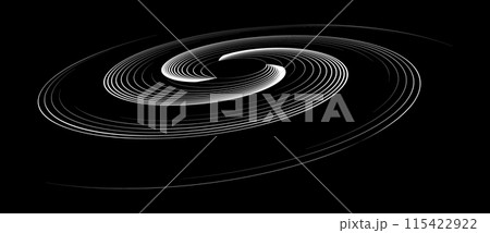 Abstract background with lines in spiral, perspective view. Art design circle as logo or icon. 115422922