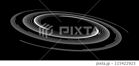 Abstract background with lines in spiral, perspective view. Art design circle as logo or icon. 115422923