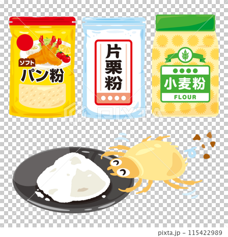 Bag of powder and mites 115422989