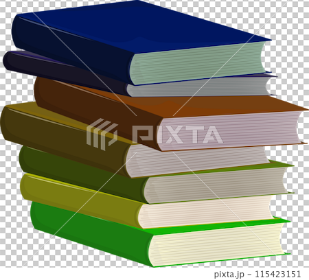 堆放的書籍插畫素材 115423151