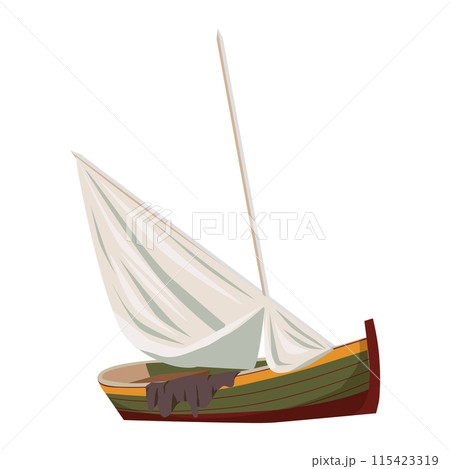 Sailboat retro ship, fishery, travel vessel Sailboat retro ship, fishery, travel vessel 115423319