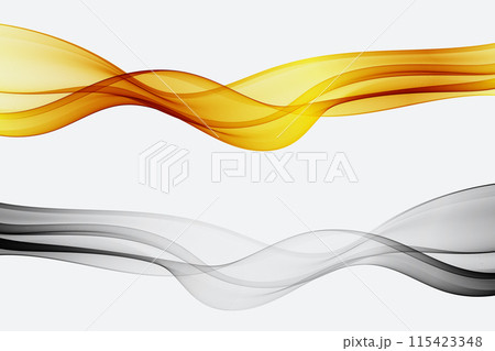 Gold and silver abstraction wave, curved lines of wave flow. Gold and silver abstraction wave, curved lines of wave flow. 115423348