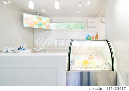 ジェラートショップの内観 ジェラートショップの内観 115423417