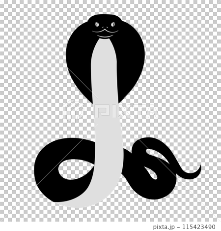 簡單的眼鏡蛇剪影插畫素材 簡單的眼鏡蛇剪影插畫素材 115423490