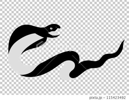 Simple cobra silhouette illustration material Simple cobra silhouette illustration material 115423492