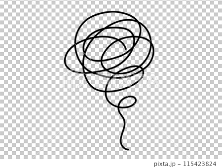 Moyamoya mark A cartoon illustration of a Moyamoya mark that represents people's thoughts, emotions and anxiety. Icon material 115423824