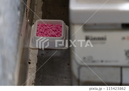 キッチンに置かれている殺鼠剤 キッチンに置かれている殺鼠剤 115423862