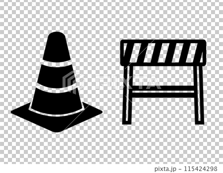 Pylon fence icon Pylon fence icon 115424298