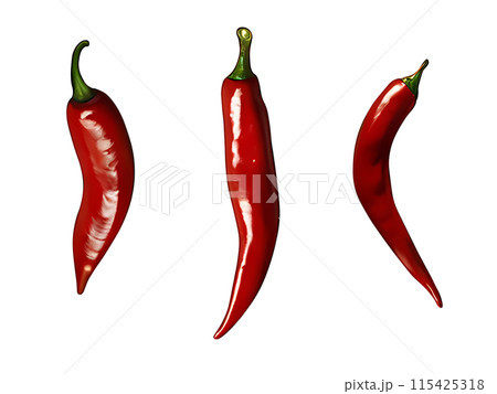 唐辛子　切り抜き画像 [AI生成・プロ仕上げ] 115425318