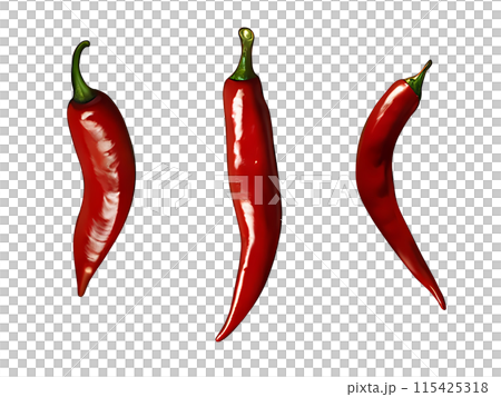 唐辛子　切り抜き画像 [AI生成・プロ仕上げ] 115425318