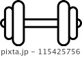 ダンベルのアイコン 115425756