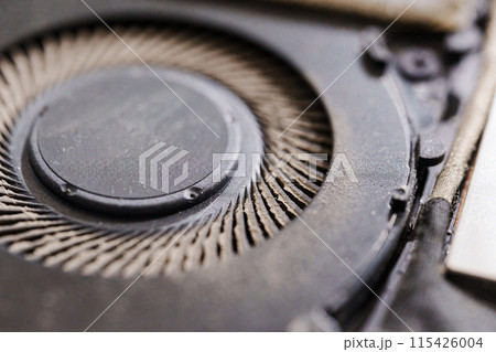 Dusty laptop cooler. Repair and Refurbishment.  115426004