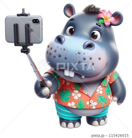 hippo selfie stick 115426015