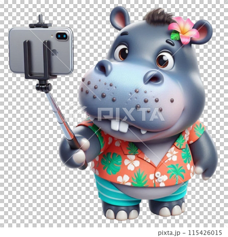 hippo selfie stick 115426015