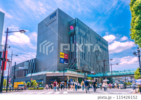 日本の東京都市景観　二子玉川駅などを望む 115426152