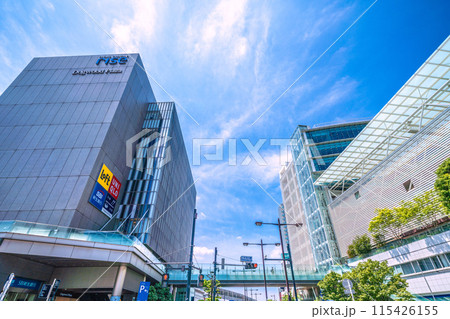 日本の東京都市景観 二子玉川駅前などを望む 日本の東京都市景観 二子玉川駅前などを望む 115426155