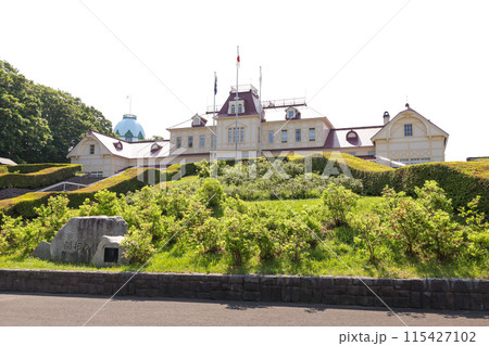 北海道開拓の村,開拓,観光地,札幌市,北海道,歴史,建築物,歴史的,名所,木造、日本家屋、建物。古い 115427102