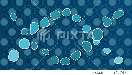 Image of dna over blue cells on blue background 115427479