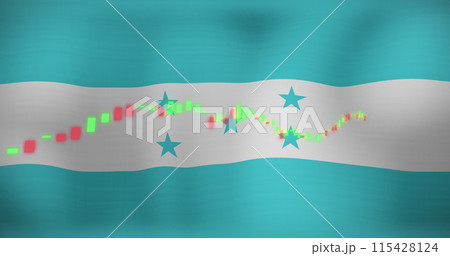 Image of data processing over flag of honduras Image of data processing over flag of honduras 115428124