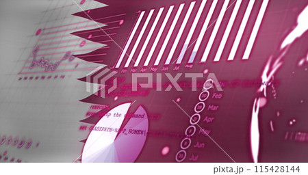 Image of data processing over flag of bahrain 115428144