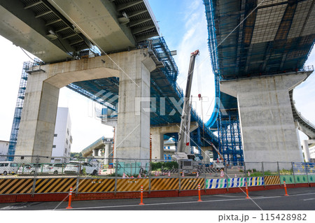 高速道路の工事 115428982